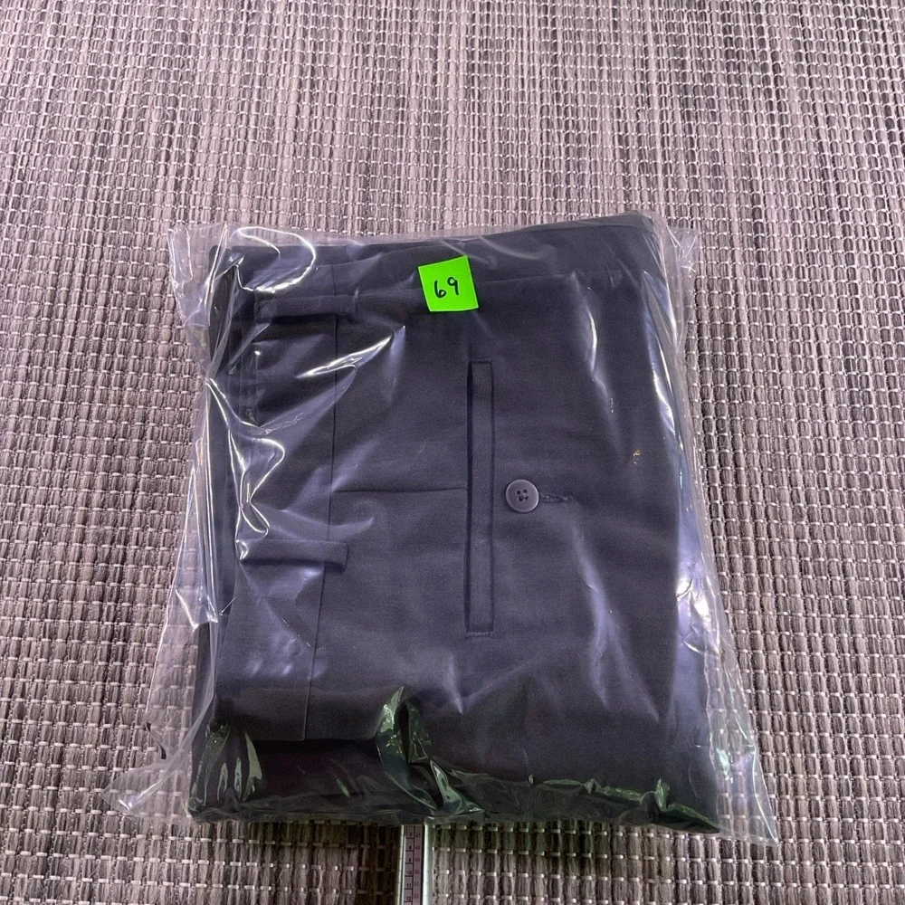 Savane Deep Dye Mens Pleated Dress Pants Olive Green Cuffed W36 L29
